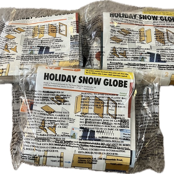 3 packs of Holiday snow globe home depot kits - NIB - Picture 1 of 1